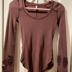FREE PEOPLE Cuff Thermal Tee XS